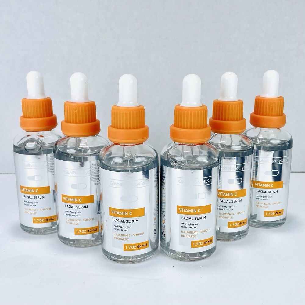 6 Global Beauty Care VITAMIN C Illuminate, Smooth, Recharge Facial Serum 1.7 oz